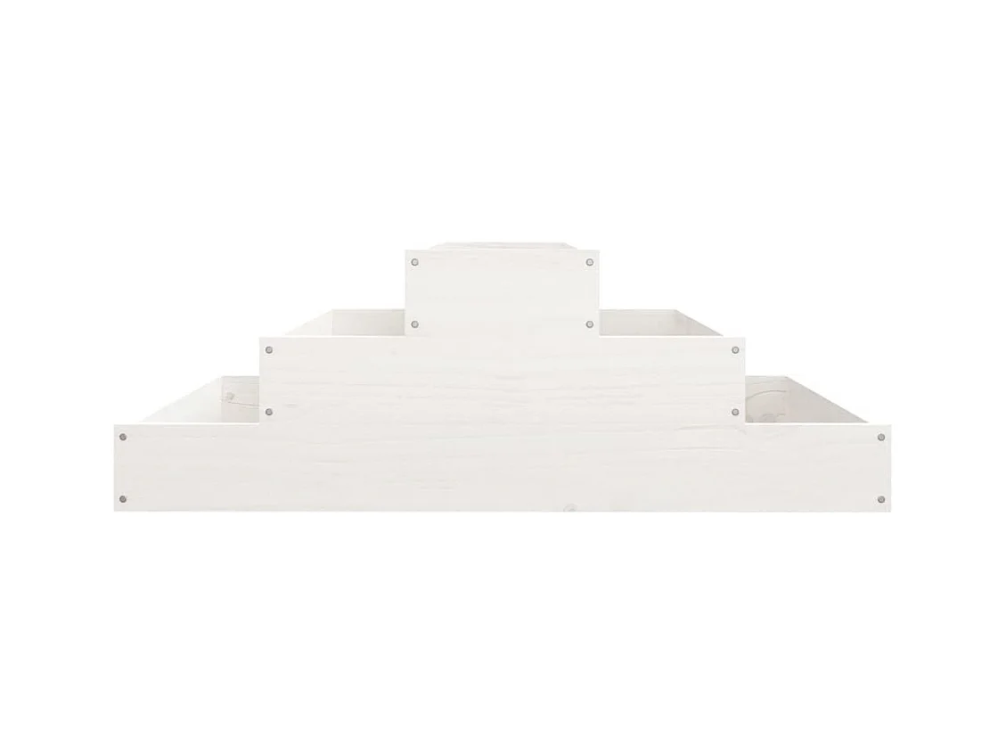 Jardinière bac lit surélevé bois blanche 80 x 80 x 27 cm 02_0037900