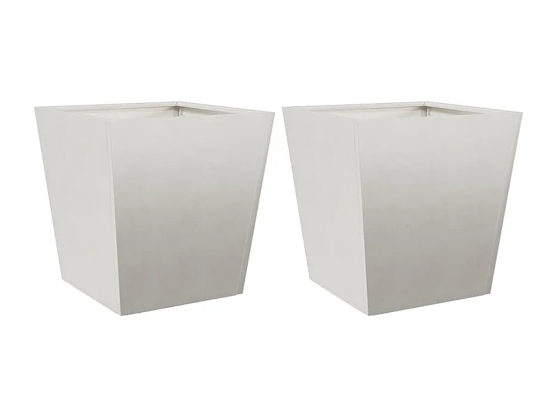 Vaso per fioriera aiuola rialzata piante fiori giardino terrazze set da 2 40 x 40 x 40 cm acciaio inox grigio chiaro 02_0038958