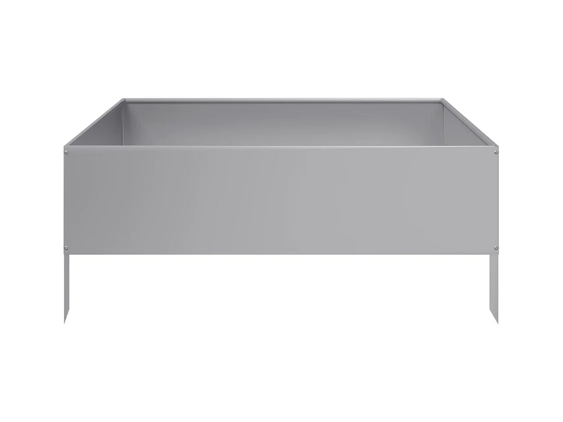 Jardinière bac lit surélevé argenté 100 x 100 x 25 cm 02_0039267