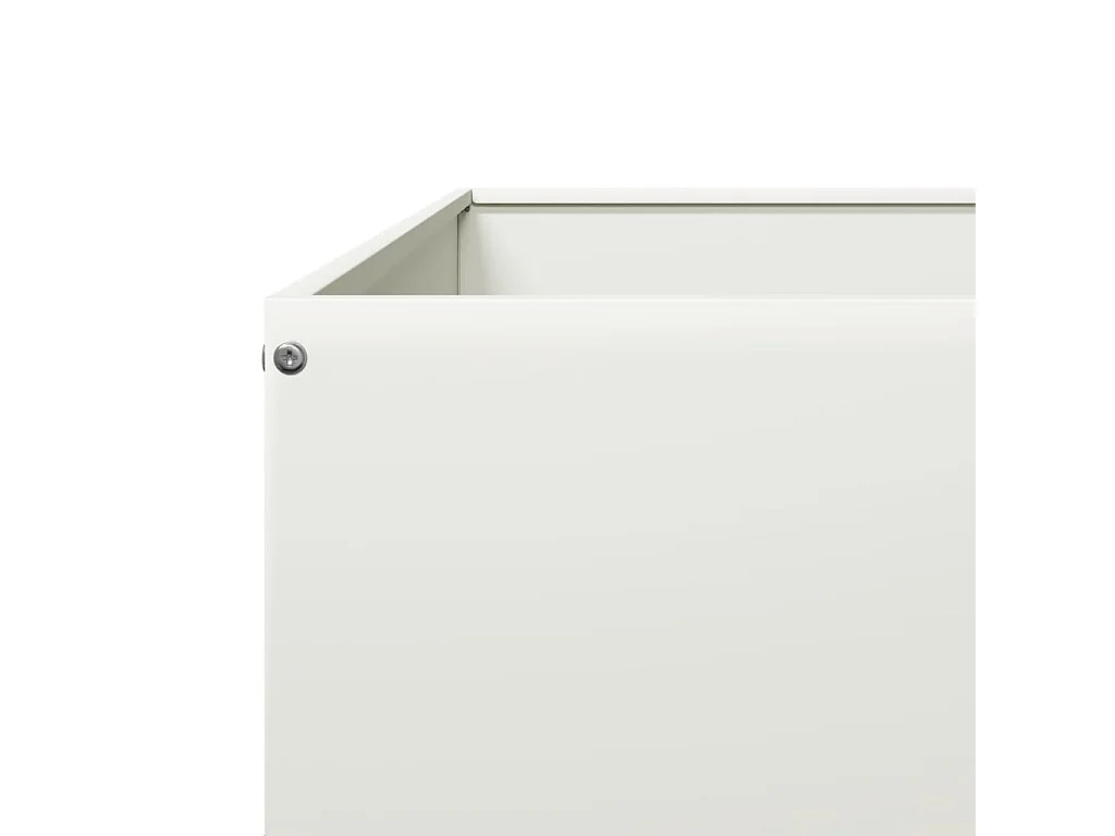 Jardinière bac lit surélevé blanche 100 x 100 x 26 cm 02_0039272