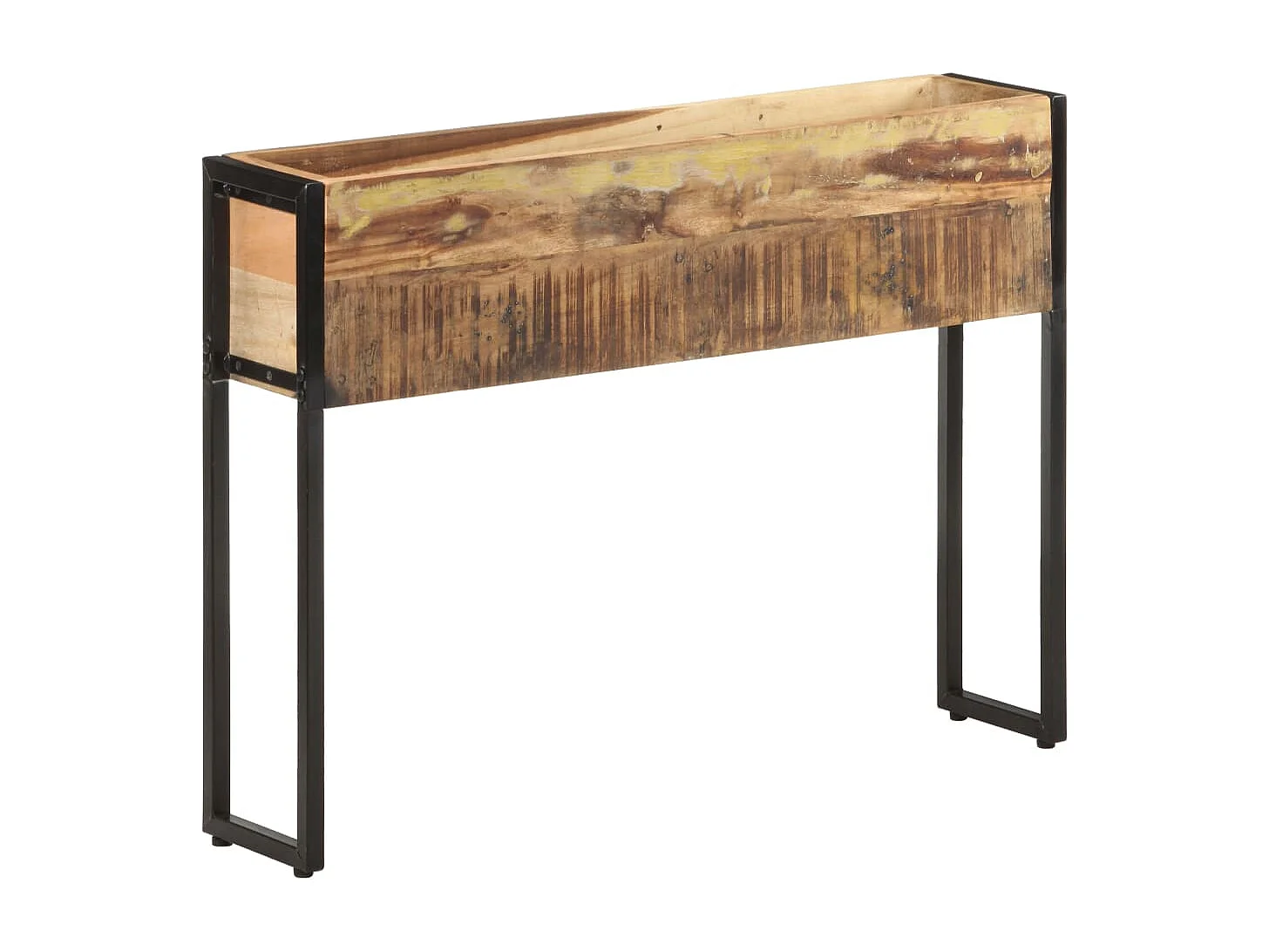 Vaso per fioriera aiuola rialzata piante fiori terrazza giardino 90 x 20 x 68 cm legno massello di recupero multicolore 02_0037963