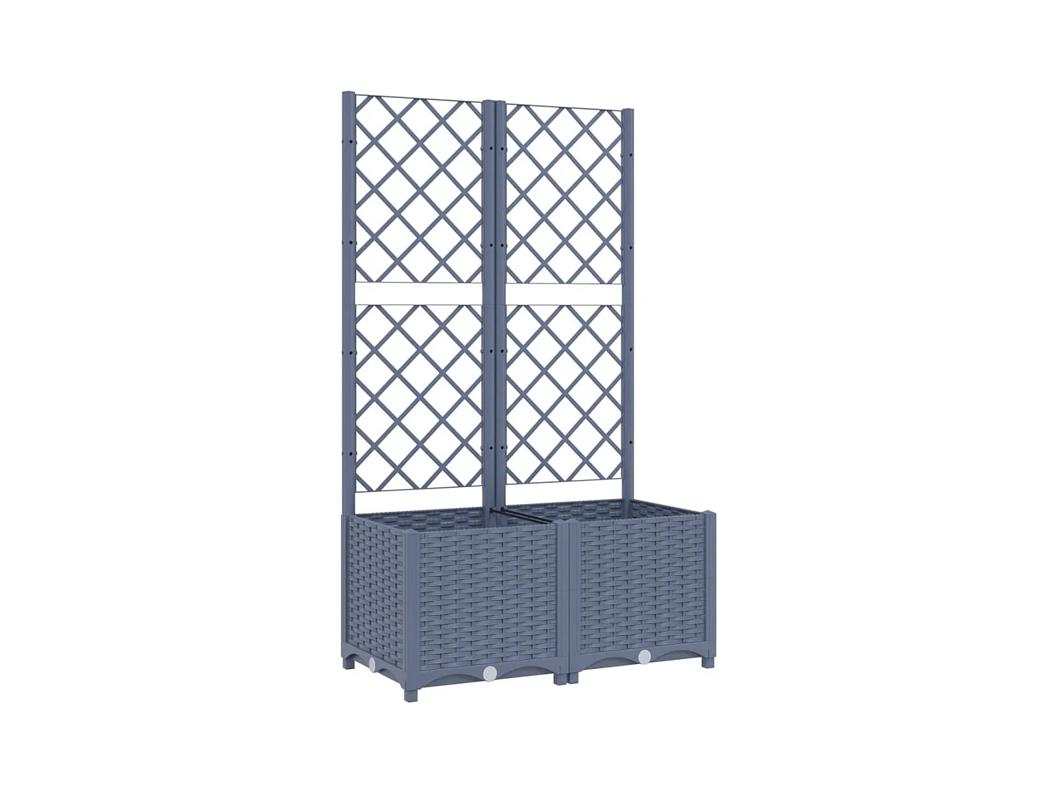 Jardinière bac lit surélevé grise 80 x 40 x 136 cm 02_0038306