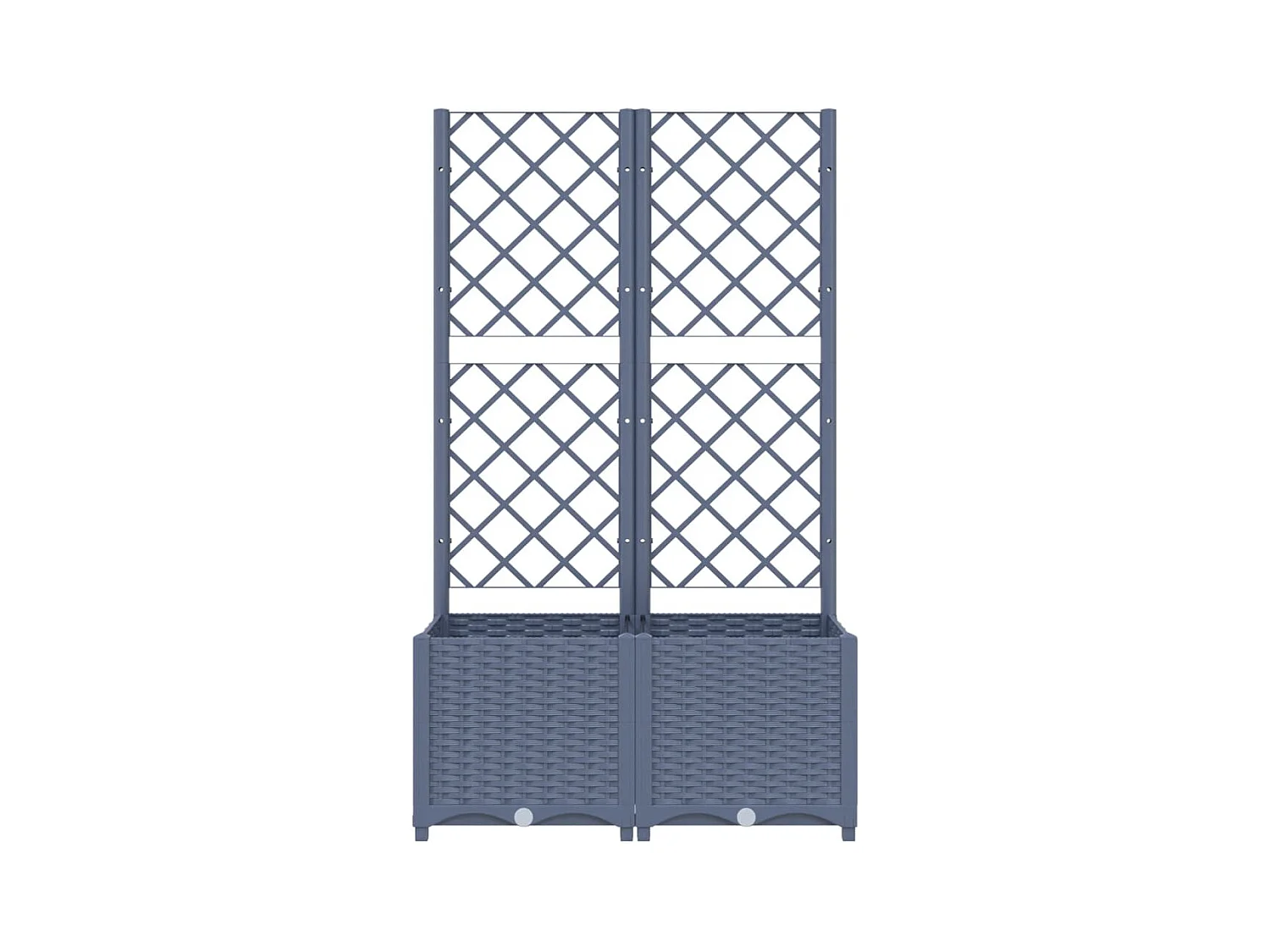 Jardinière bac lit surélevé grise 80 x 40 x 136 cm 02_0038306