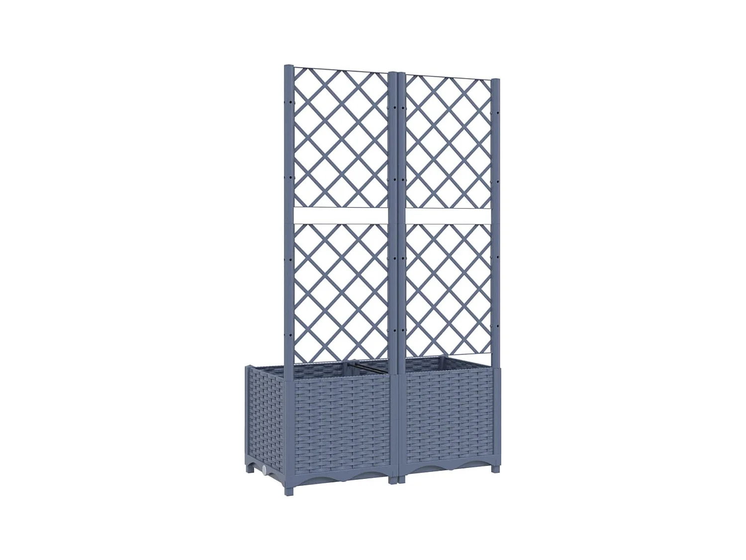 Jardinière bac lit surélevé grise 80 x 40 x 136 cm 02_0038306