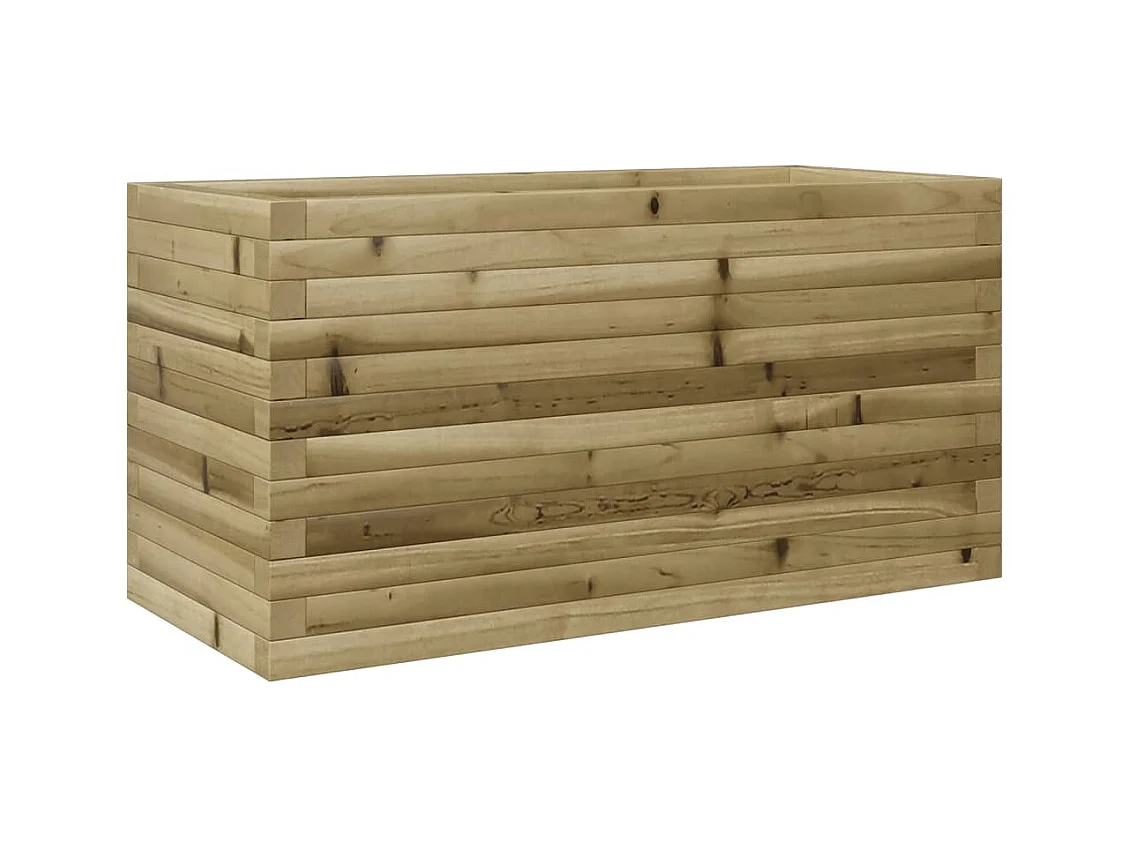 Jardinière bac lit surélevé bois marron 90 x 40 x 45.5 cm 02_0037975
