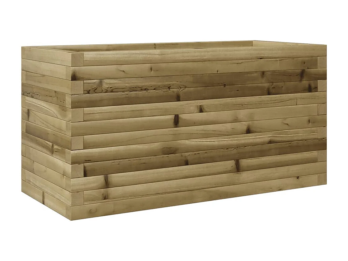 Bandeja para plantador de plantas com canteiro elevado flores terraço jardim 90 x 40 x 45,5 cm madeira de pinho impregnada marrom 02_0037975