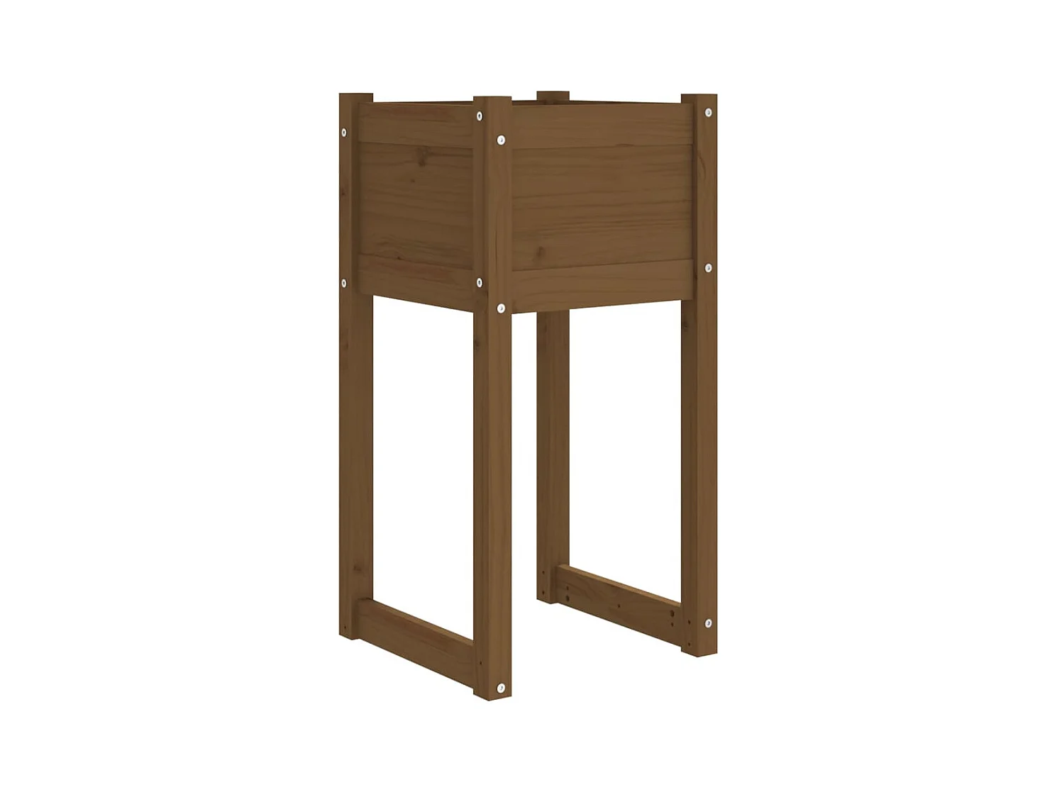 Jardinière bac lit surélevé bois marron 40 x 40 x 81 cm 02_0037592