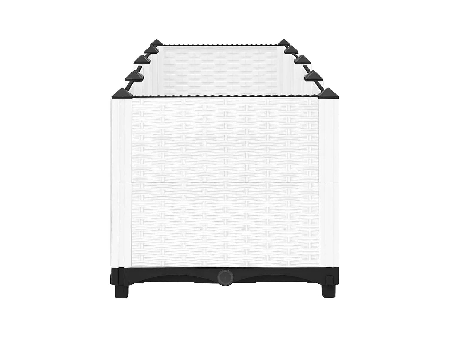 Jardinière bac lit surélevé grise 160 x 40 x 38 cm 02_0039216