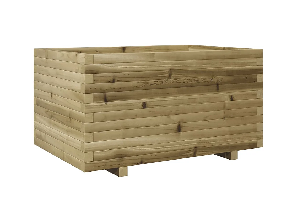 Jardinière bac lit surélevé bois marron 90 x 60 x 49.5 cm 02_0038024