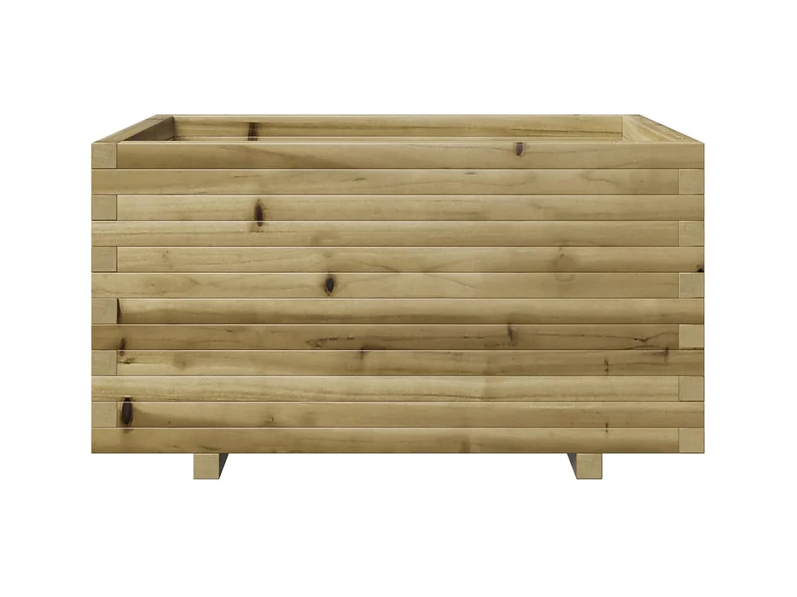 Jardinière bac lit surélevé bois marron 90 x 60 x 49.5 cm 02_0038024