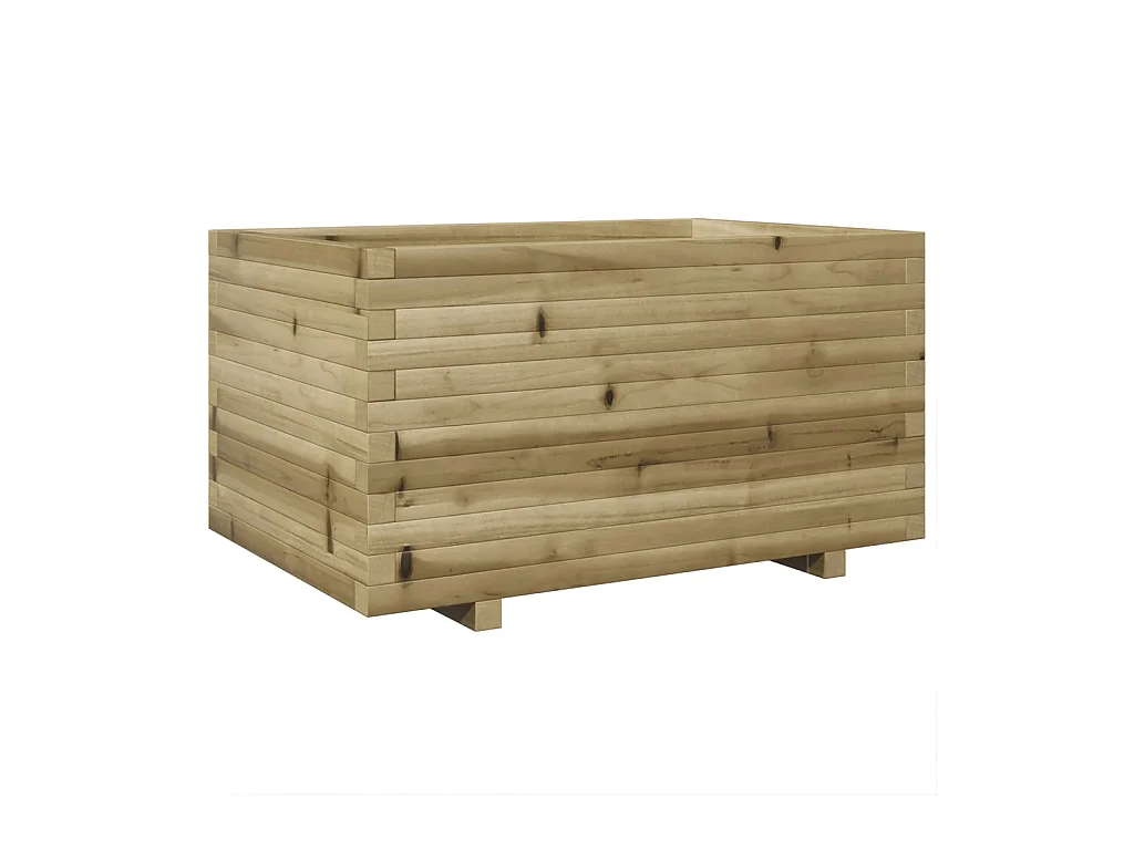 Jardinière bac lit surélevé bois marron 90 x 60 x 49.5 cm 02_0038024