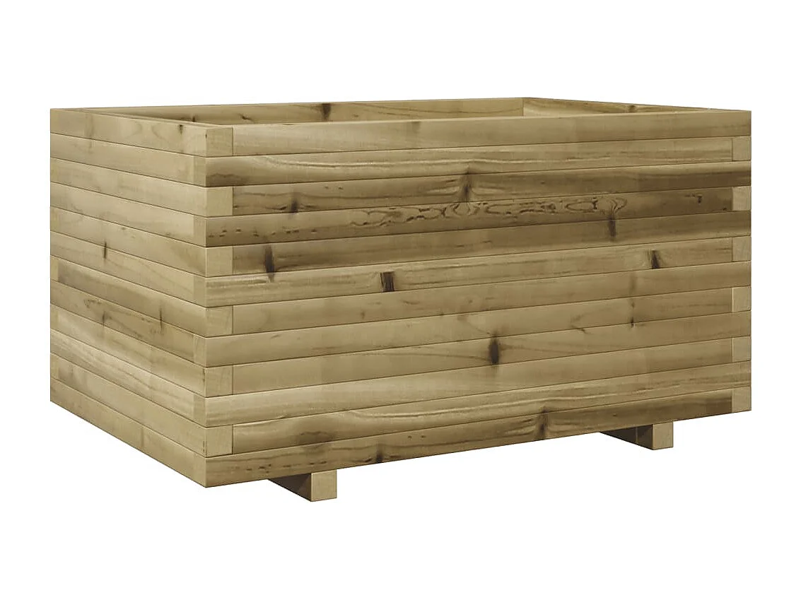 Vassoio per fioriera aiuola rialzata piante fiori terrazza giardino 90 x 60 x 49,5 cm legno di pino impregnato marrone 02_0038024