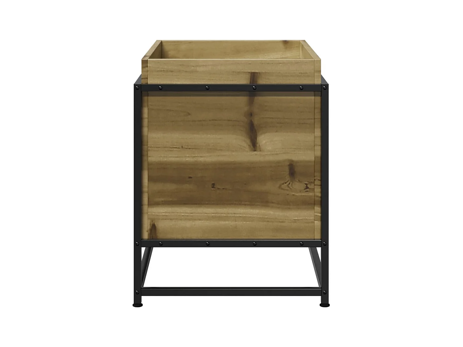 Macetero bancal elevado plantas flores terraza jardín 60 x 40 x 50 cm madera de pino impregnada marrón 02_0037695