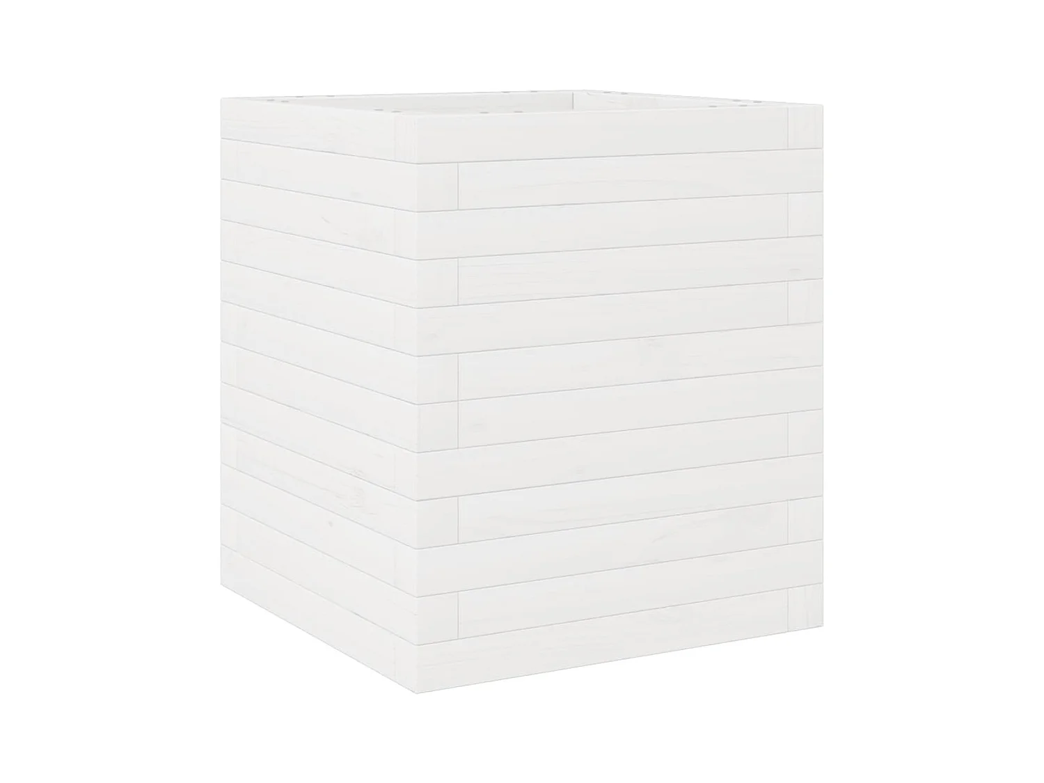 Jardinière bac lit surélevé bois blanche 40 x 40 x 46 cm 02_0037563