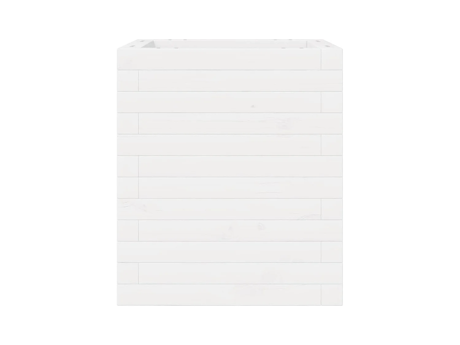 Jardinière bac lit surélevé bois blanche 40 x 40 x 46 cm 02_0037563