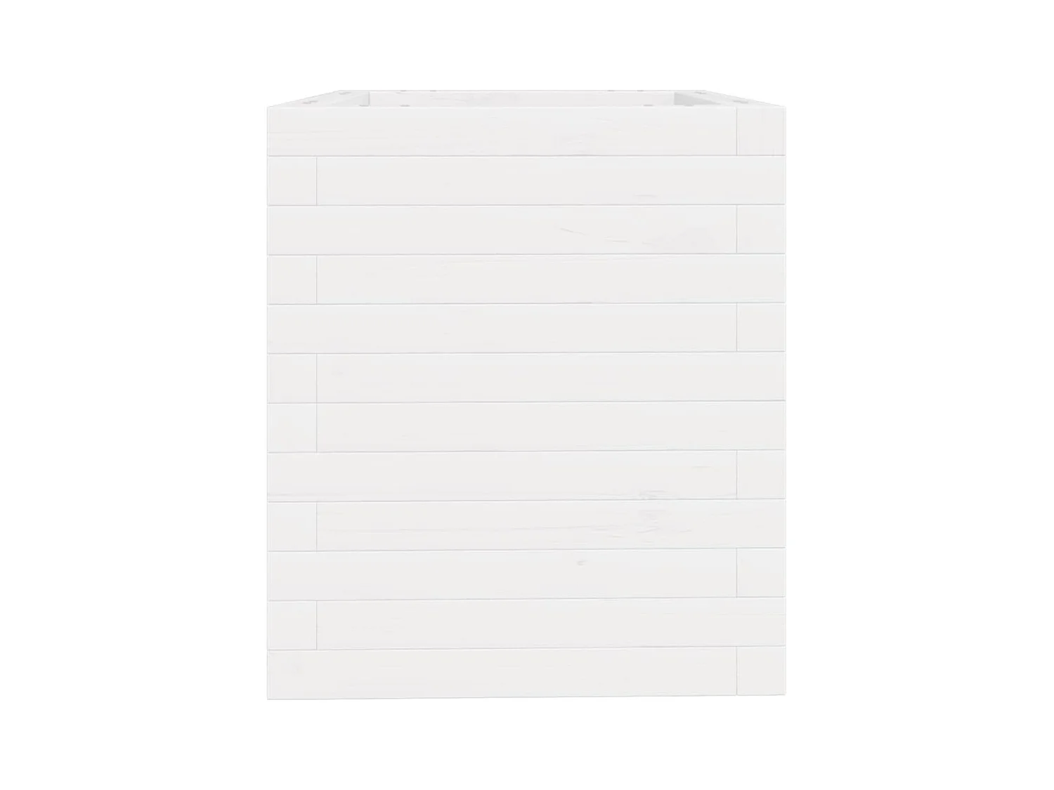 Jardinière bac lit surélevé bois blanche 40 x 40 x 46 cm 02_0037563