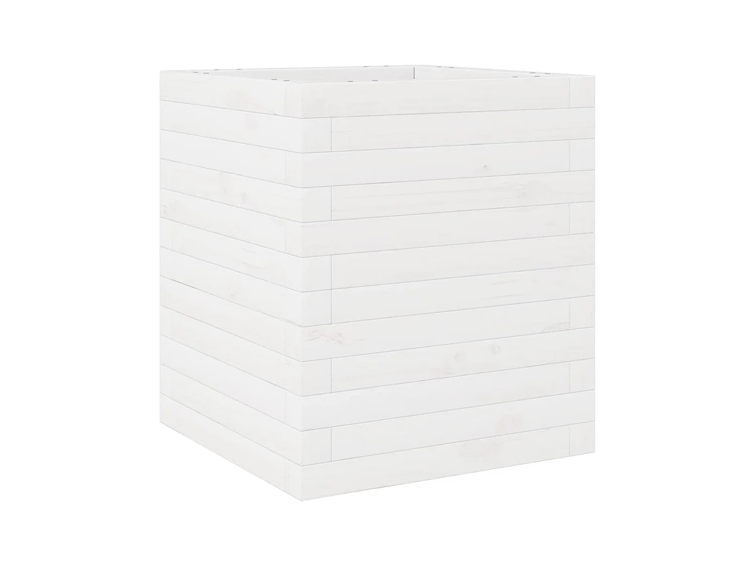 Jardinière bac lit surélevé bois blanche 40 x 40 x 46 cm 02_0037563