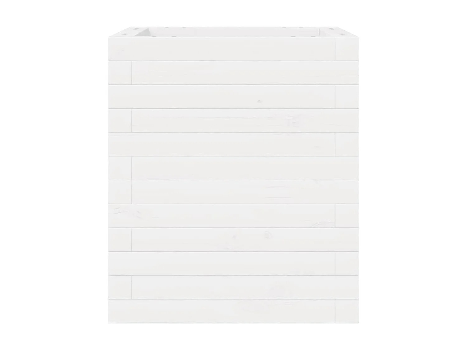 Macetero bancal elevado plantas flores terraza jardín 40 x 40 x 46 cm madera maciza de pino blanco 02_0037563