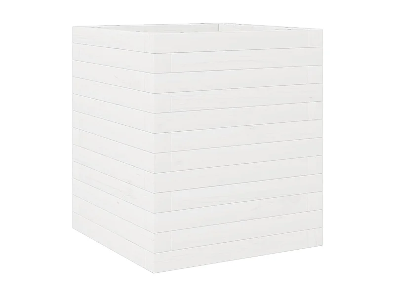 Jardinière bac lit surélevé bois blanche 40 x 40 x 46 cm 02_0037563