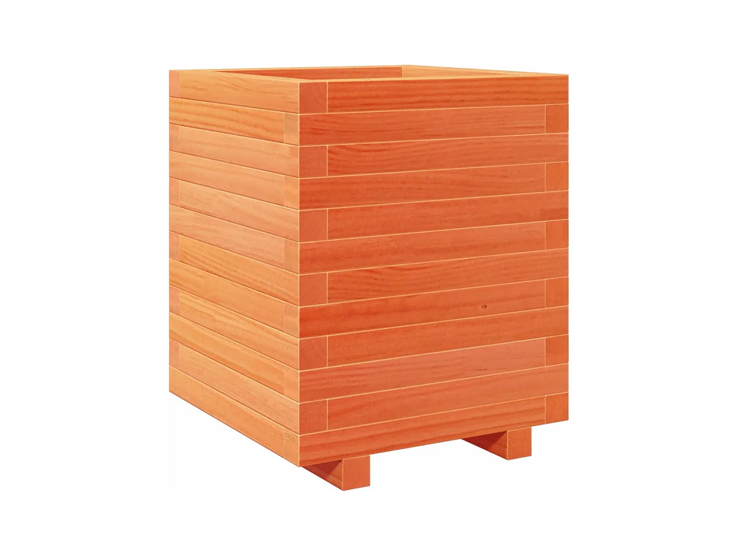 Jardinière bac lit surélevé bois marron 40 x 40 x 49.5 cm 02_0038455