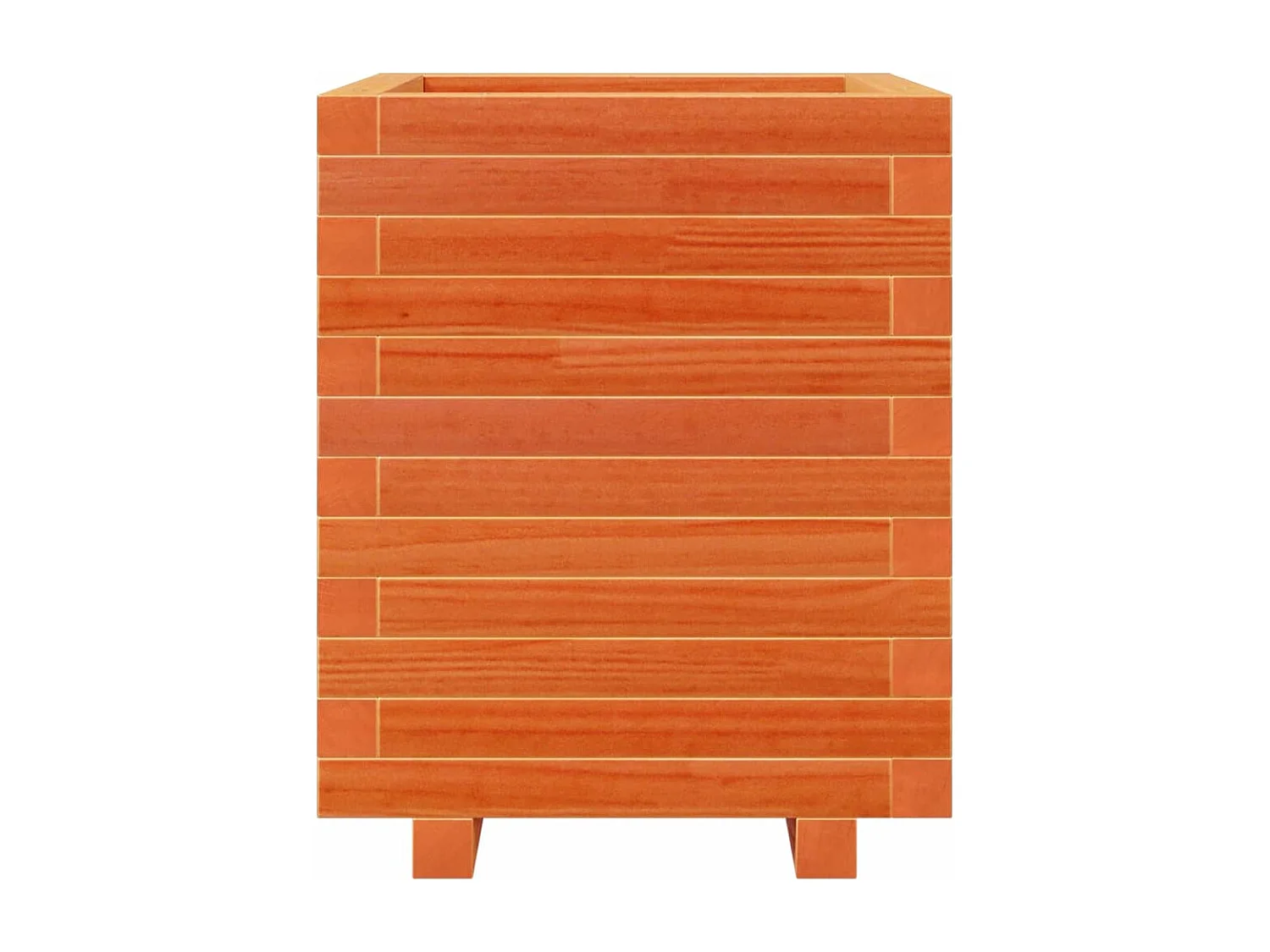 Vassoio per fioriera aiuola rialzata piante fiori terrazza giardino cera 40 x 40 x 49,5 cm legno di pino massiccio marrone 02_0038455