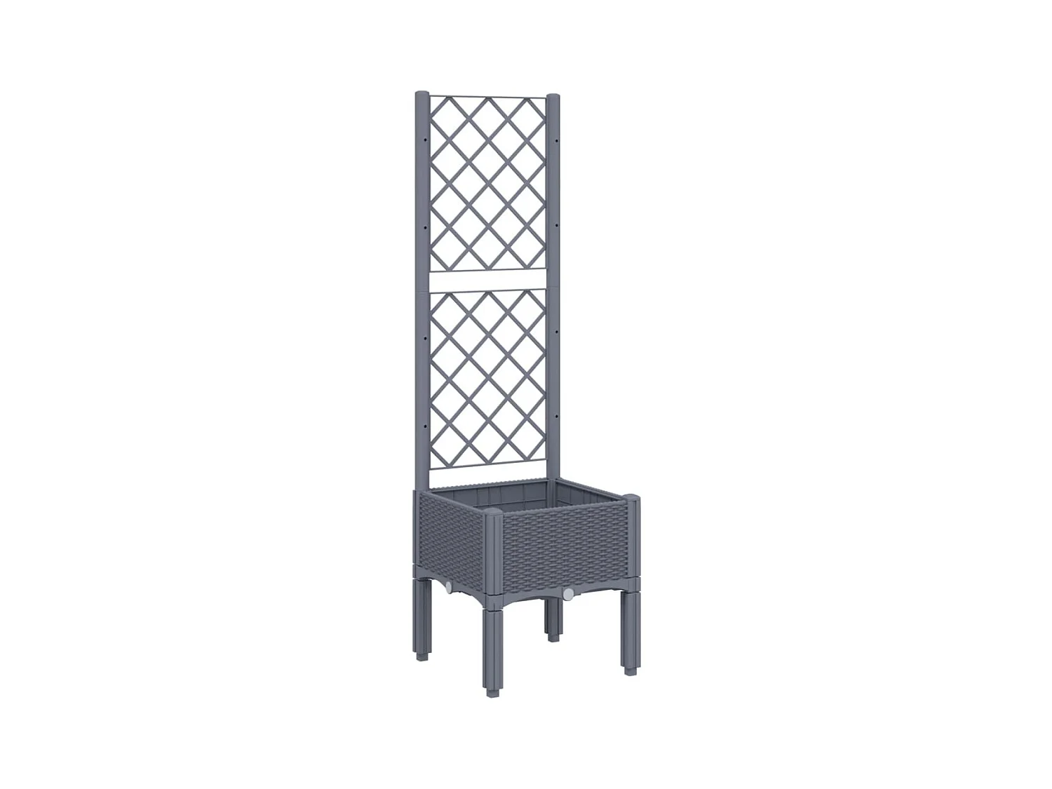 Jardinière bac lit surélevé grise 40 x 40 x 142 cm 02_0038291
