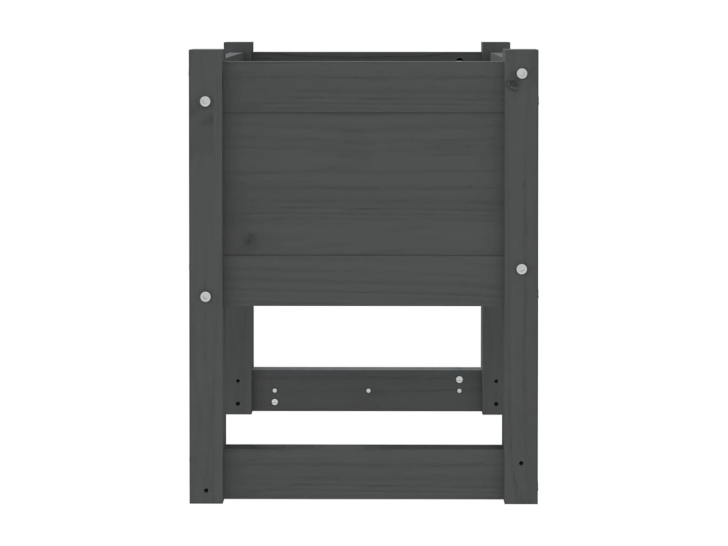 Macetero bancal elevado plantas flores terraza jardín 40 x 40 x 52,5 cm madera maciza de pino gris 02_0037575