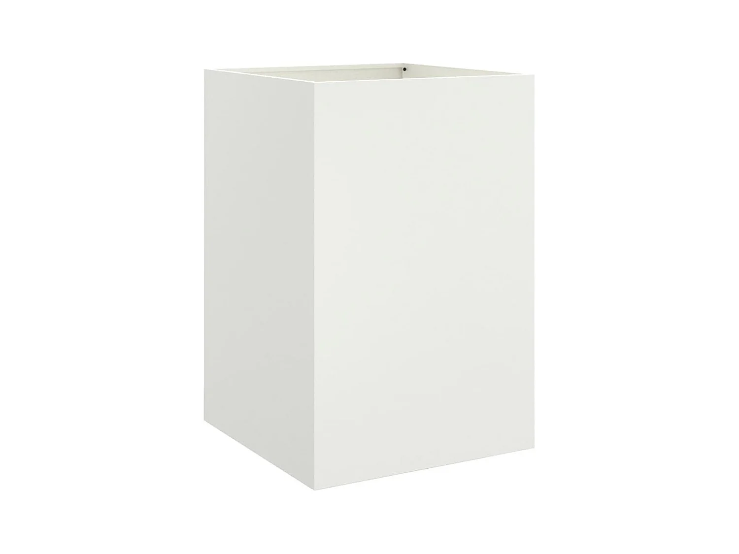 Fioriera aiuola rialzata vassoio piante fiori terrazza giardino 52 x 48 x 75 cm acciaio bianco 02_0037684