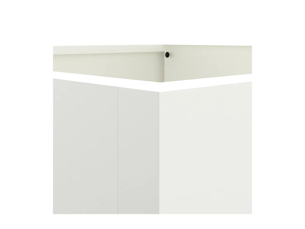 Fioriera aiuola rialzata vassoio piante fiori terrazza giardino 52 x 48 x 75 cm acciaio bianco 02_0037684