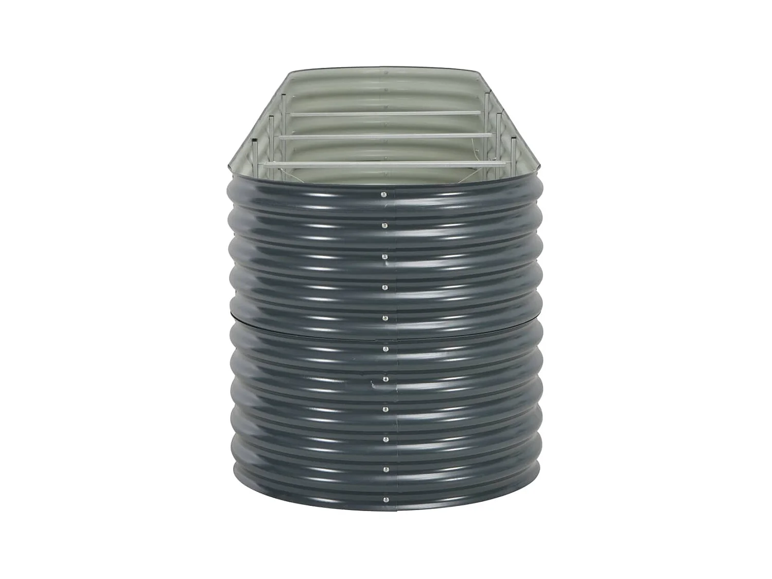 Jardinière lit surélevé plantes grise 400 x 80 x 81 cm 02_0001053