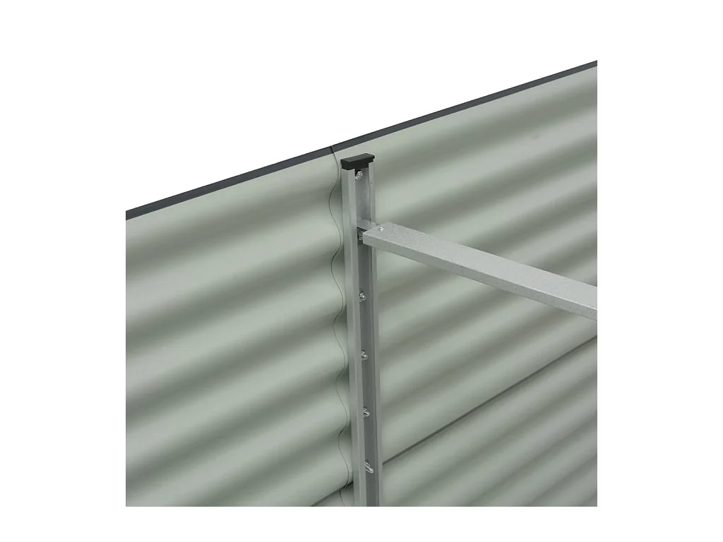 Jardinière lit surélevé plantes grise 400 x 80 x 81 cm 02_0001053