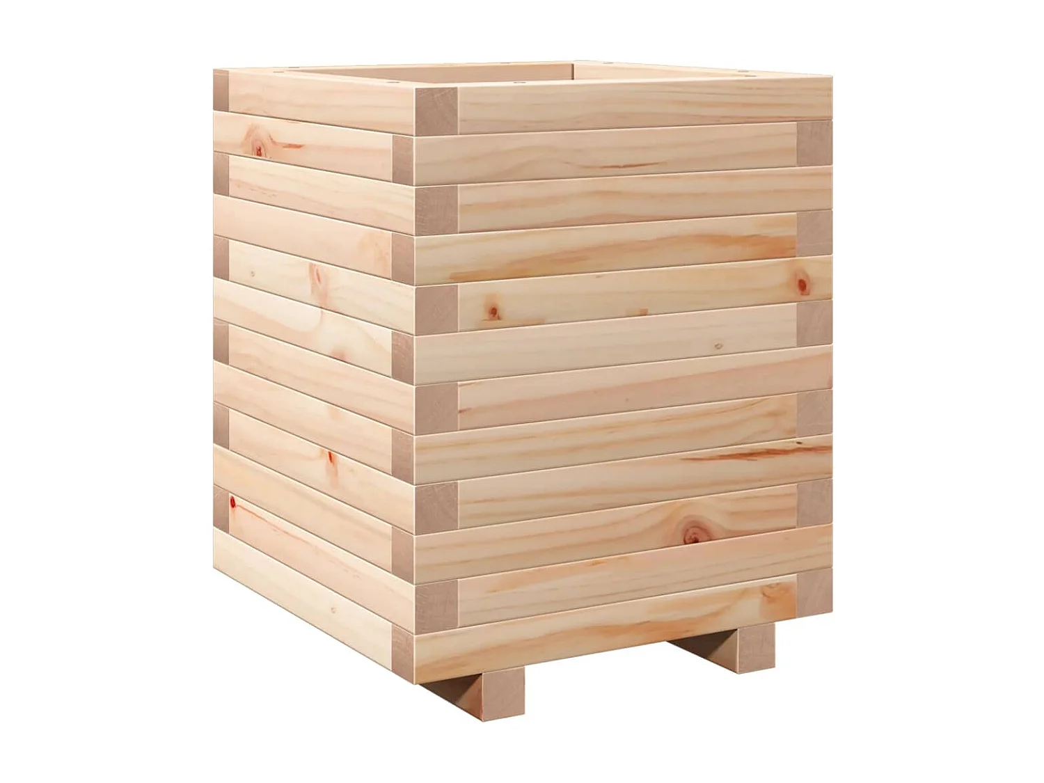 Vassoio per fioriera aiuola rialzata piante fiori terrazza giardino 40 x 40 x 49,5 cm legno di pino massiccio marrone 02_0037566