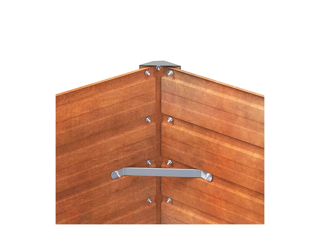 Jardinière bac lit surélevé marron 100 x 100 x 77 cm 02_0039857