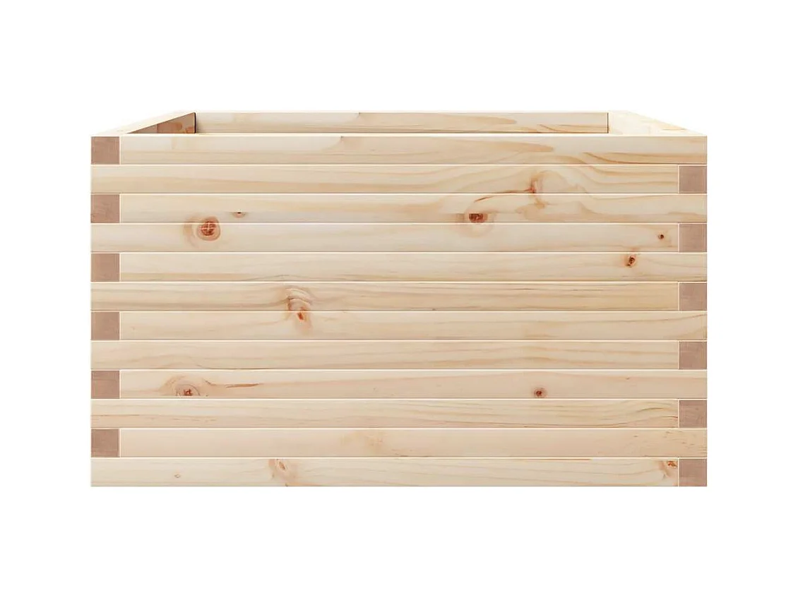 Jardinière bac lit surélevé bois marron 80 x 80 x 46 cm 02_0037915