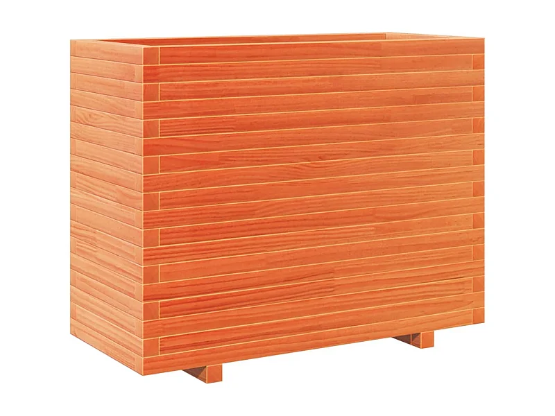 Bandeja para plantador, canteiro elevado, flores, terraço, jardim, cera 90 x 40 x 72,5 cm, madeira maciça de pinho marrom 02_0038515