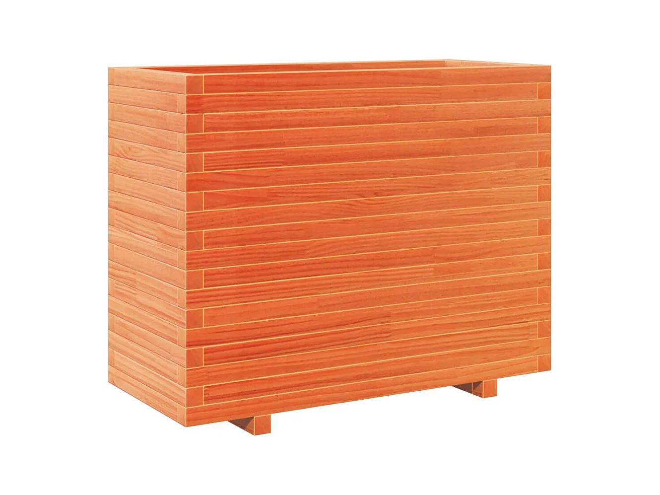 Bandeja para plantador, canteiro elevado, flores, terraço, jardim, cera 90 x 40 x 72,5 cm, madeira maciça de pinho marrom 02_0038515