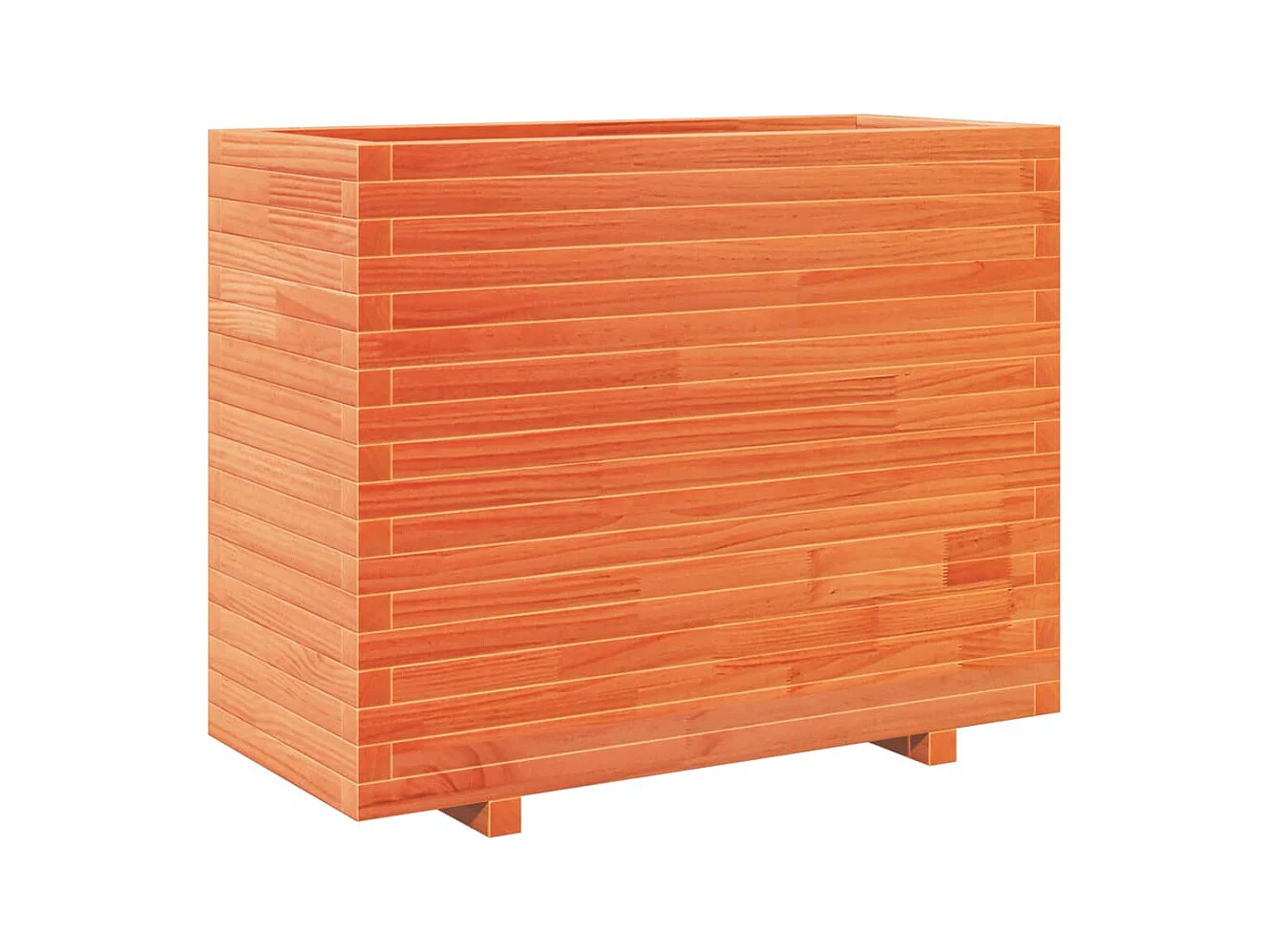 Bandeja para plantador, canteiro elevado, flores, terraço, jardim, cera 90 x 40 x 72,5 cm, madeira maciça de pinho marrom 02_0038515