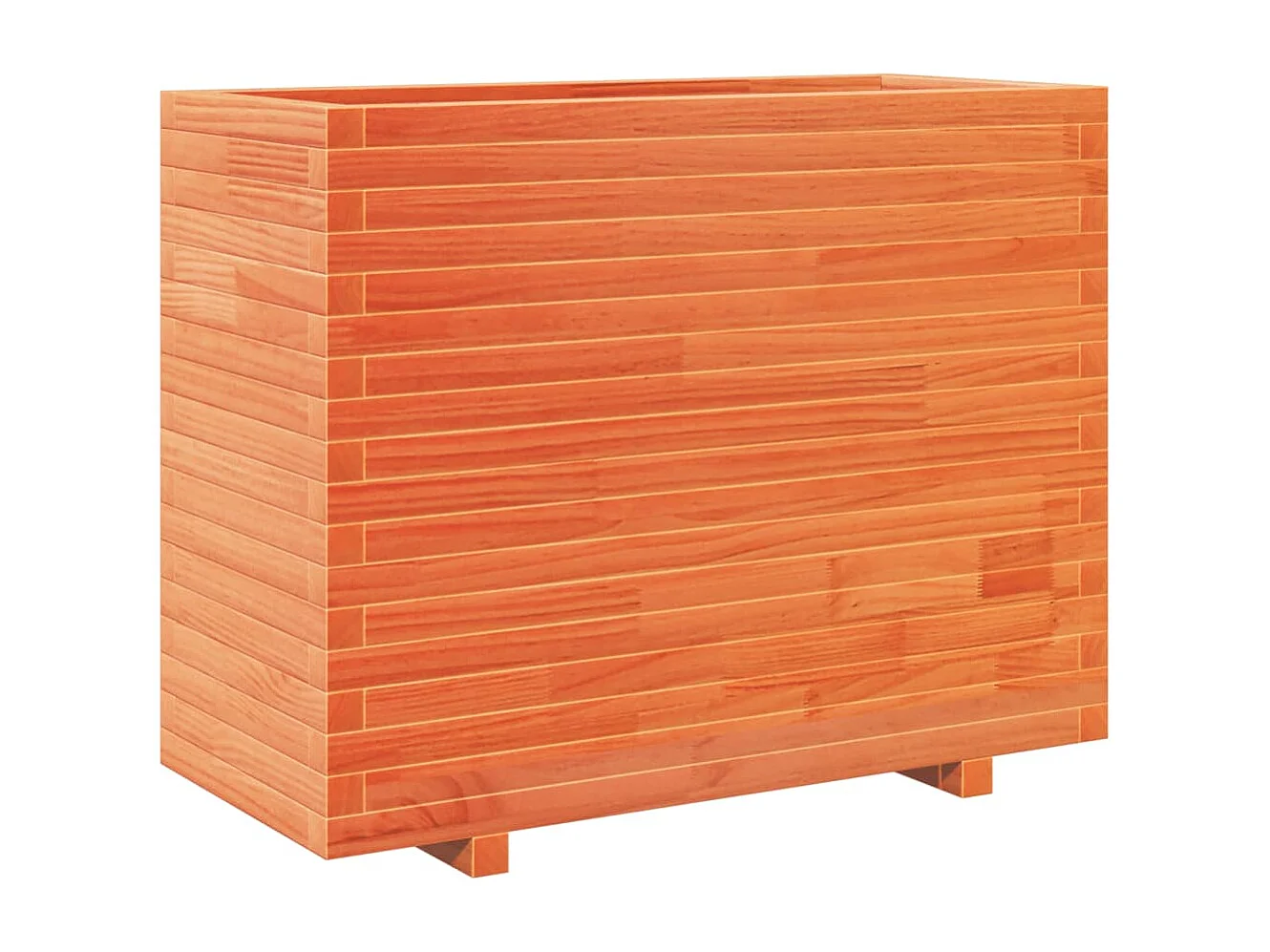 Bandeja para plantador, canteiro elevado, flores, terraço, jardim, cera 90 x 40 x 72,5 cm, madeira maciça de pinho marrom 02_0038515