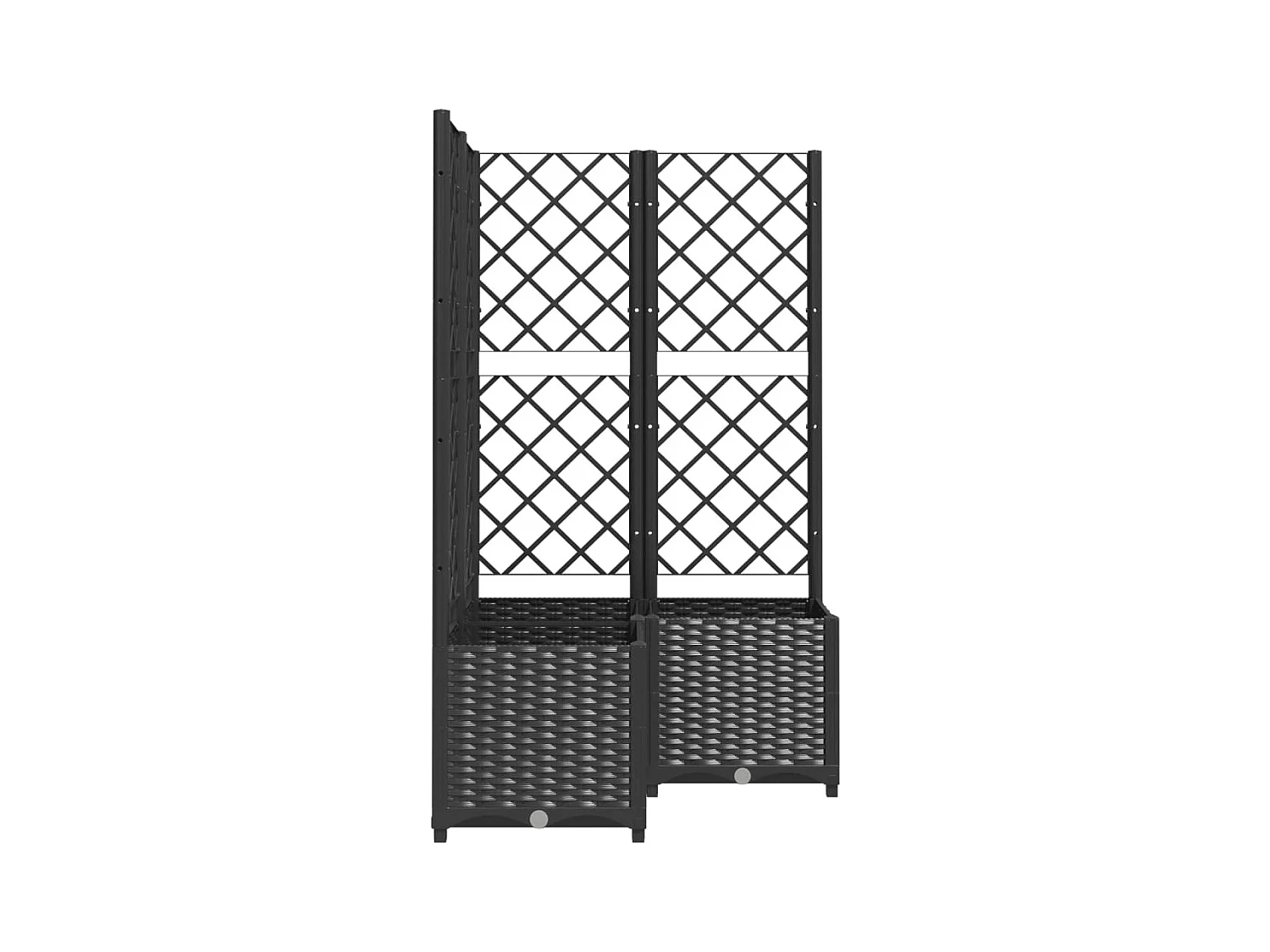 Jardinière bac lit surélevé noire 80 x 80 x 136 cm 02_0038320