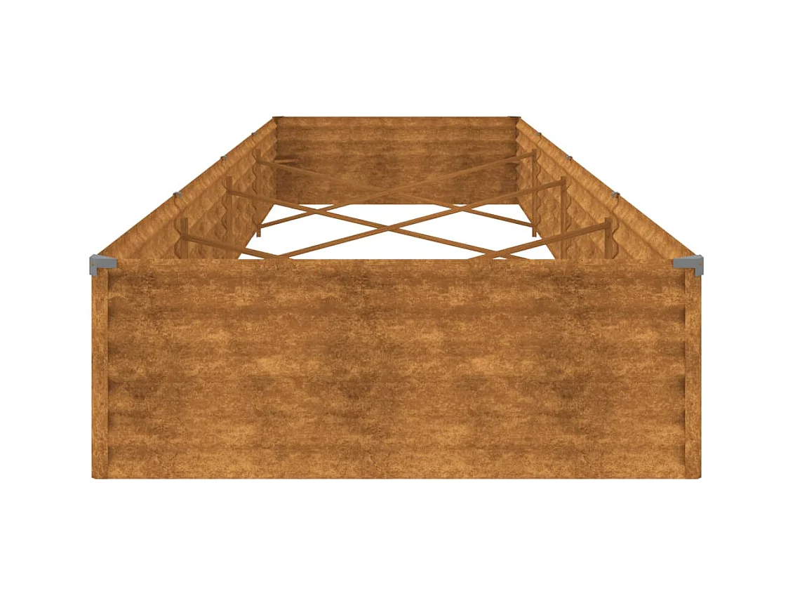 Jardinière bac lit surélevé marron 387 x 100 x 36 cm 02_0039444