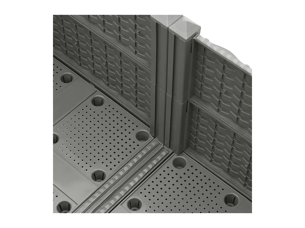 Jardinière bac lit surélevé grise 80 x 80 x 38 cm 02_0039249