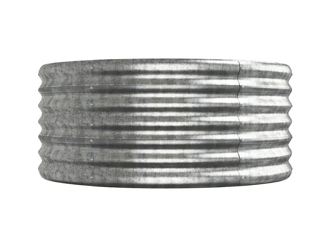 Jardinière bac lit surélevé argenté 224 x 80 x 36 cm 02_0039715