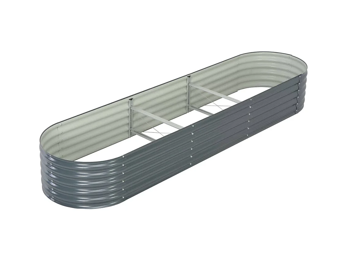 Jardinière lit surélevé plantes grise 320 x 80 x 44 cm 02_0001046