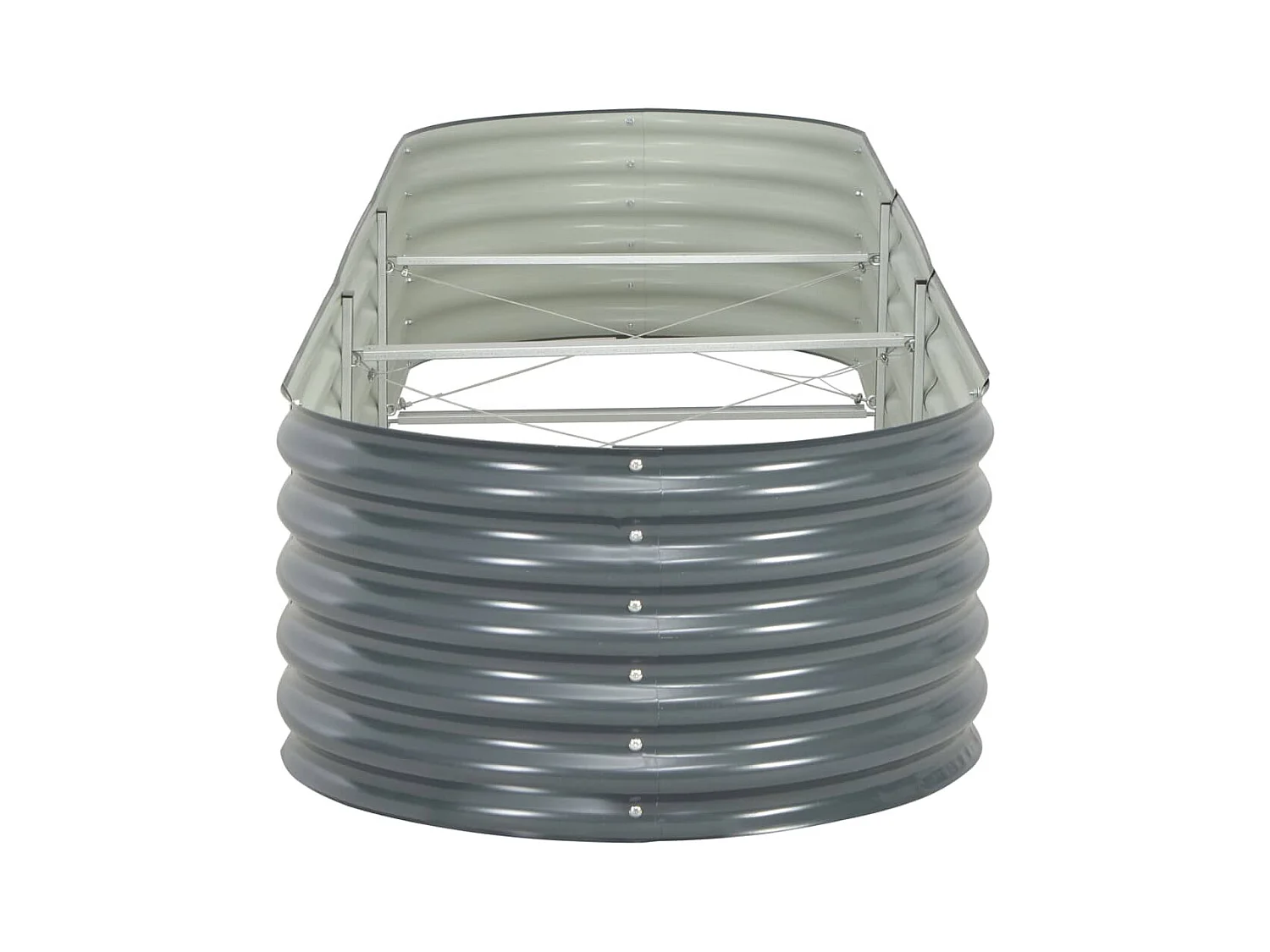 Jardinière lit surélevé plantes grise 320 x 80 x 44 cm 02_0001046