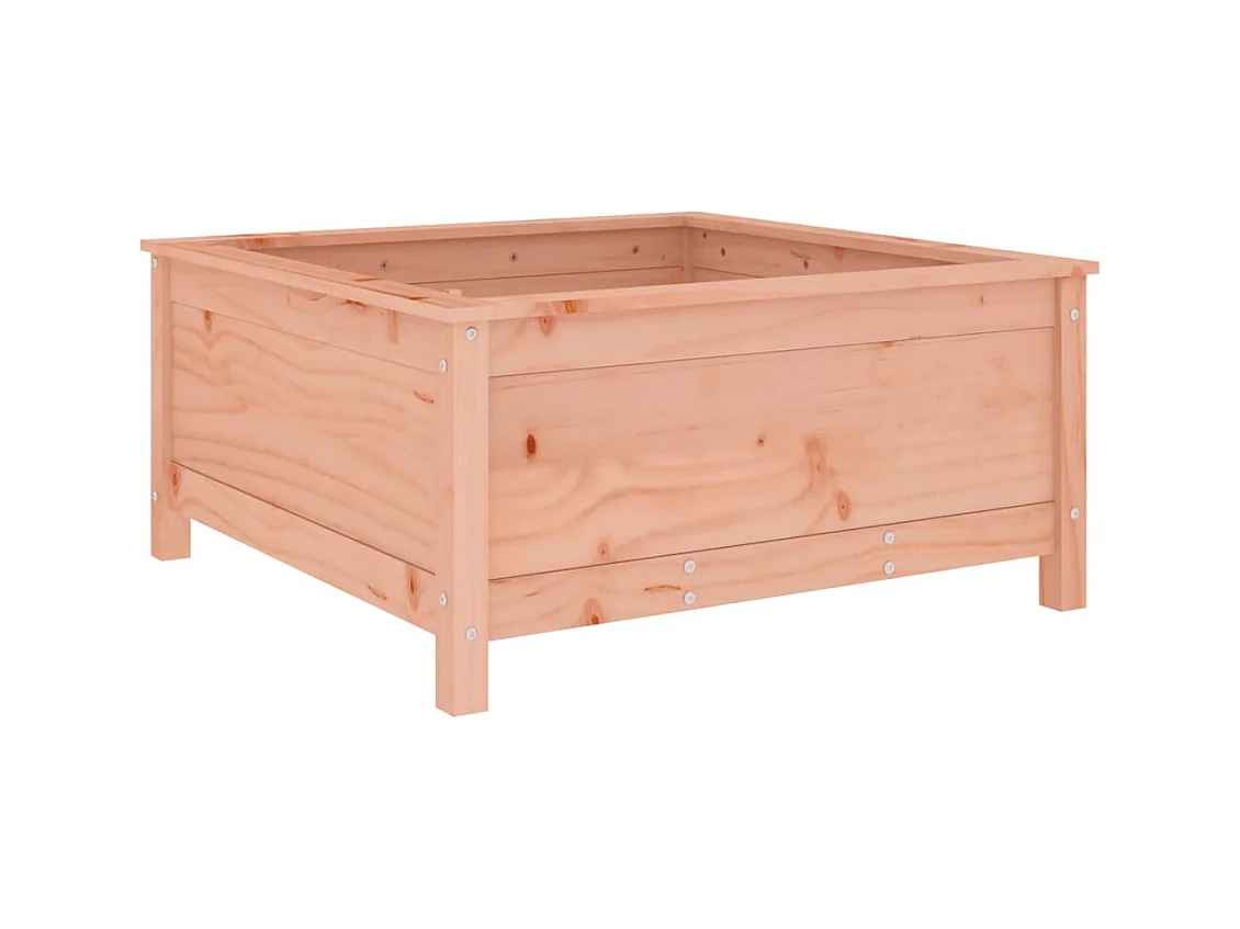 Jardinière bac lit surélevé bois marron 82.5 x 82.5 x 39 cm 02_0037947