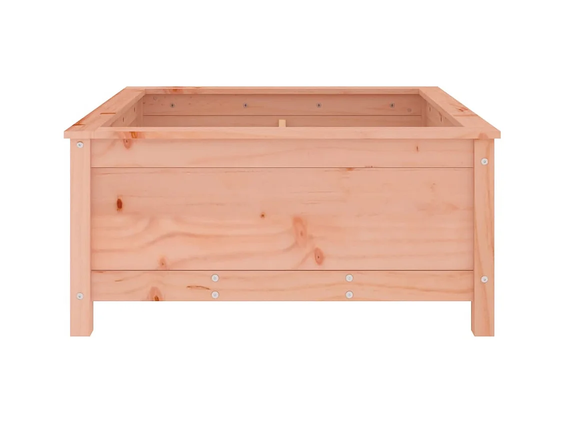 Jardinière bac lit surélevé bois marron 82.5 x 82.5 x 39 cm 02_0037947