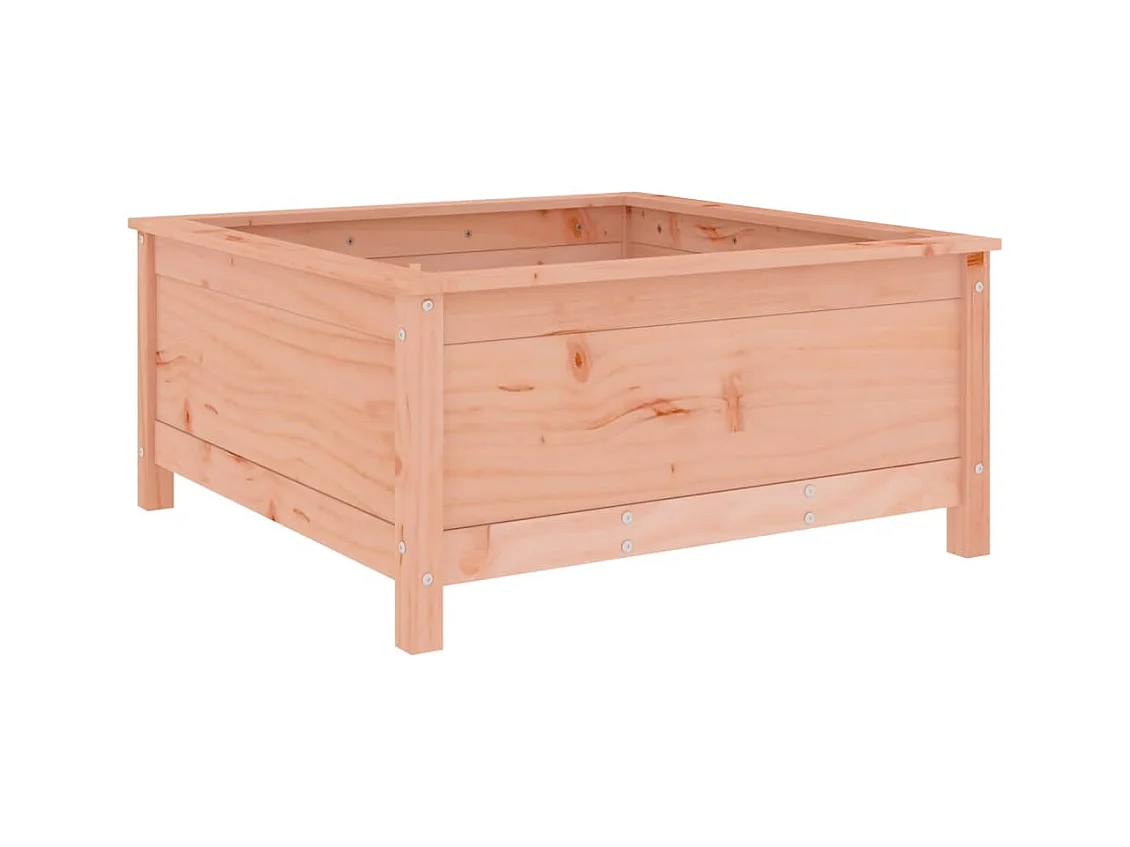 Jardinière bac lit surélevé bois marron 82.5 x 82.5 x 39 cm 02_0037947