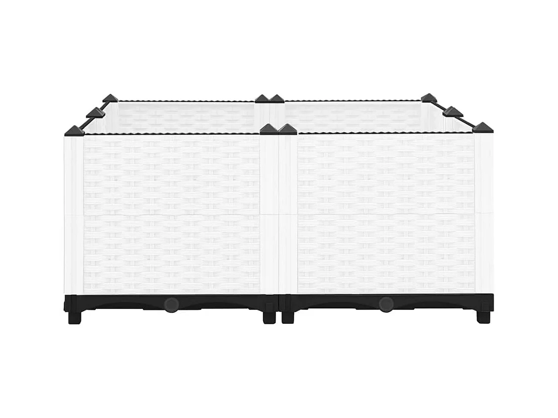 Jardinière bac lit surélevé grise 80 x 80 x 38 cm 02_0039246