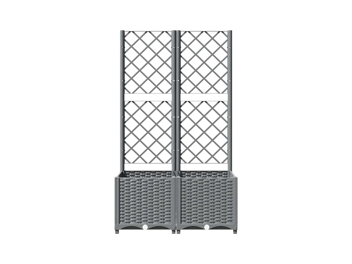 Jardinière bac lit surélevé grise 80 x 40 x 136 cm 02_0038361