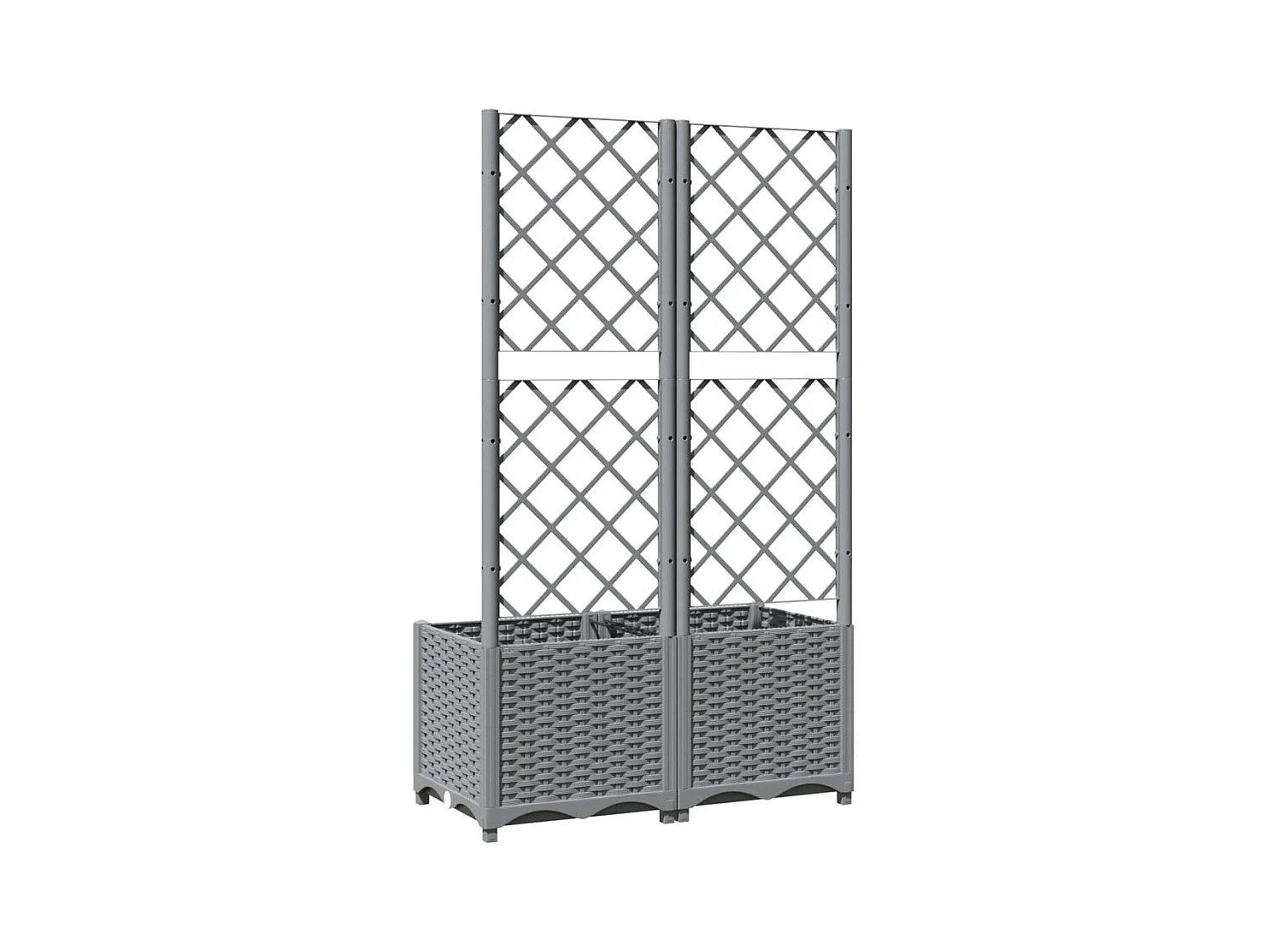 Jardinière bac lit surélevé grise 80 x 40 x 136 cm 02_0038361